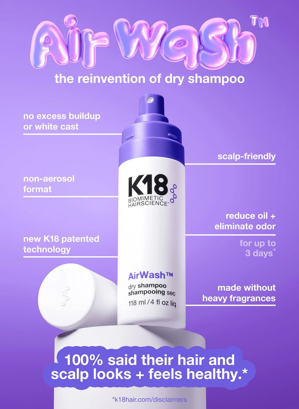 K18 AirWash Dry Shampoo: The Ultimate Hair Refresher – Simply Colour ...